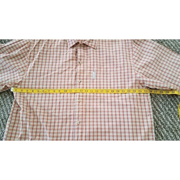 Columbia shirt Mens XL Short Sleeve Plaid Button Front orange - Picture 5 of 6
